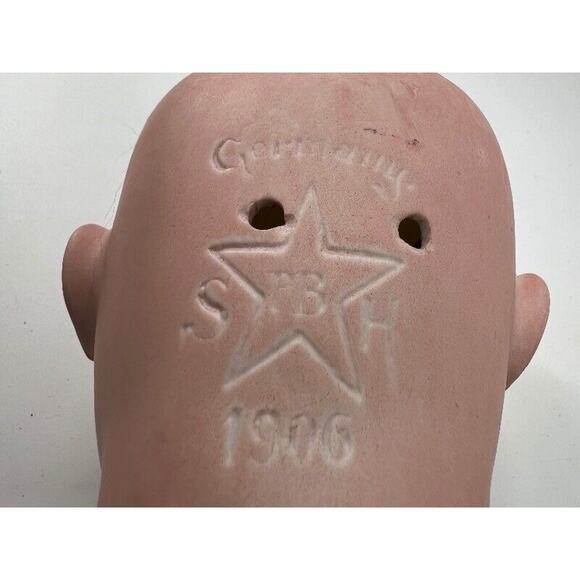 Antique 1906 Schoenau & Hoffmeister Bisque Doll 22” Open Mouth Compo Body - Picture 12 of 16